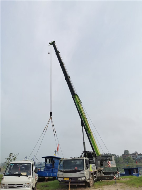 绥阳县桥梁建设吊装案例